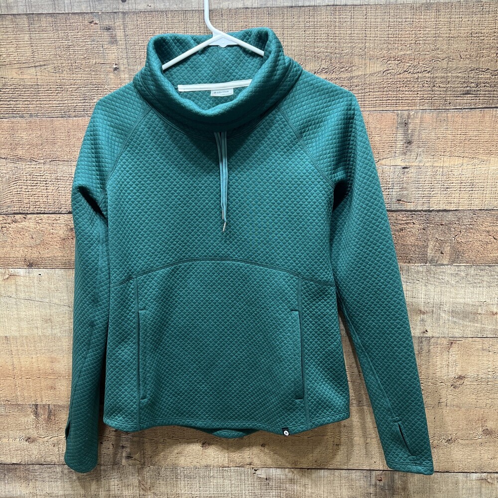 Marmot Womens Green Flip Neck Sweatshirt Pull Over  Polyester Size Small